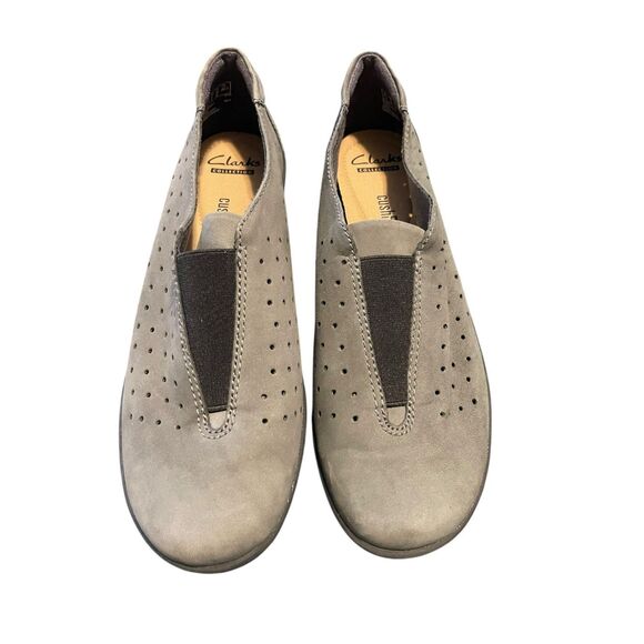 Clarks Womens Dark Gray Nubuck Leather Sable Artisan Daelyn Summit Shoes Size 8 - Picture 10 of 16